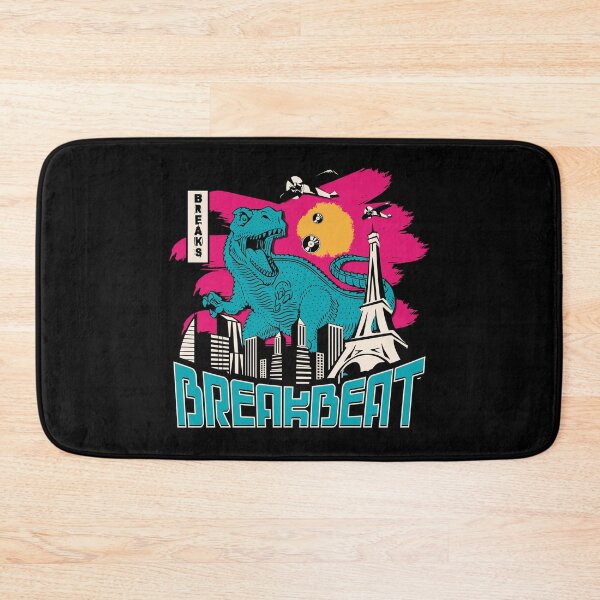 Item preview, BREAKBEAT - T.Rex Breaks City (teal) designed and sold by Discothreadz.