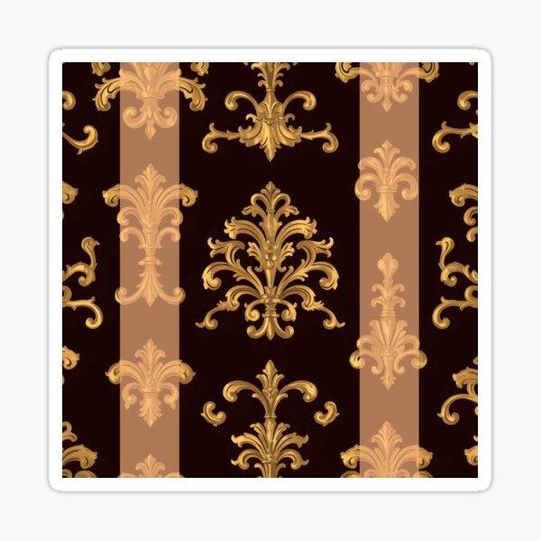 Item preview, Brown Striped Gold Damask designed and sold by DesignsByPrnces.