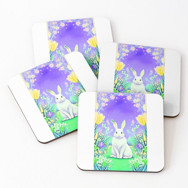 Item preview, Bunny Easter Floral - Spring Art designed and sold by Earth Nature Creations.