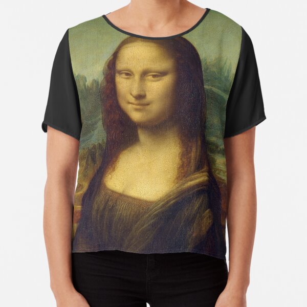 The Mona Lisa is a half-length portrait painting by the Italian Renaissance artist Leonardo da Vinci Chiffon Top