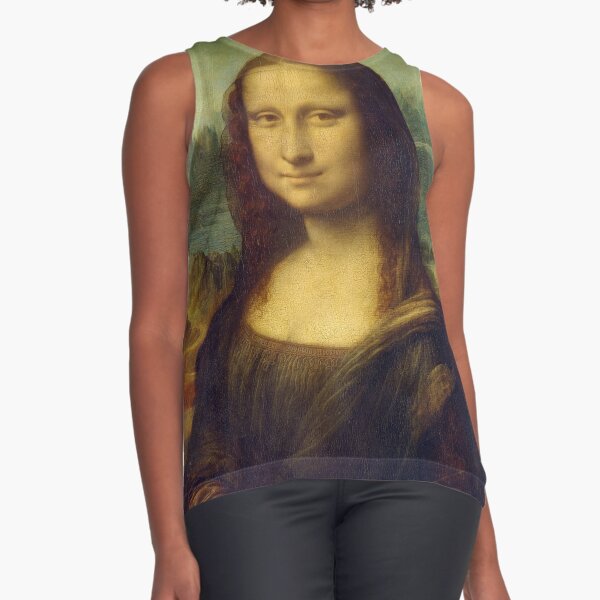 The Mona Lisa is a half-length portrait painting by the Italian Renaissance artist Leonardo da Vinci Sleeveless Top