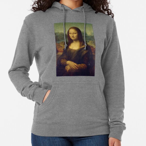 The Mona Lisa is a half-length portrait painting by the Italian Renaissance artist Leonardo da Vinci Lightweight Hoodie