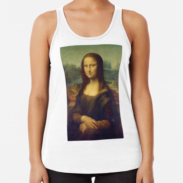 The Mona Lisa is a half-length portrait painting by the Italian Renaissance artist Leonardo da Vinci Racerback Tank Top