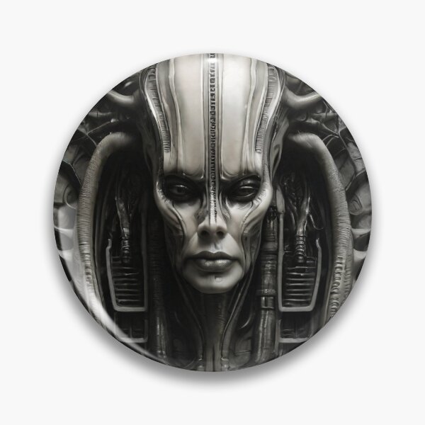 Item preview, Dark Sci-Fi Horror – Biomechanical Cyberpunk Witch Art | Giger-Inspired Gothic Visionary Design designed and sold by CattlettArt.
