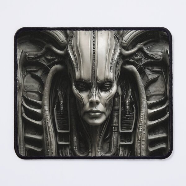 Item preview, Dark Sci-Fi Horror – Biomechanical Cyberpunk Witch Art | Giger-Inspired Gothic Visionary Design designed and sold by CattlettArt.