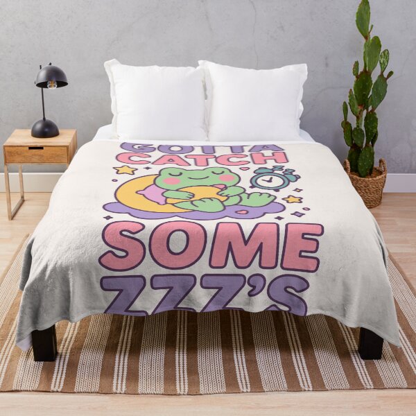 Item preview, Gotta Catch Some Zzz’s Cute Sleeping Frog Art designed and sold by Cheeky Companions.