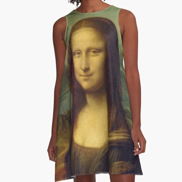 The Mona Lisa is a half-length portrait painting by the Italian Renaissance artist Leonardo da Vinci A-Line Dress