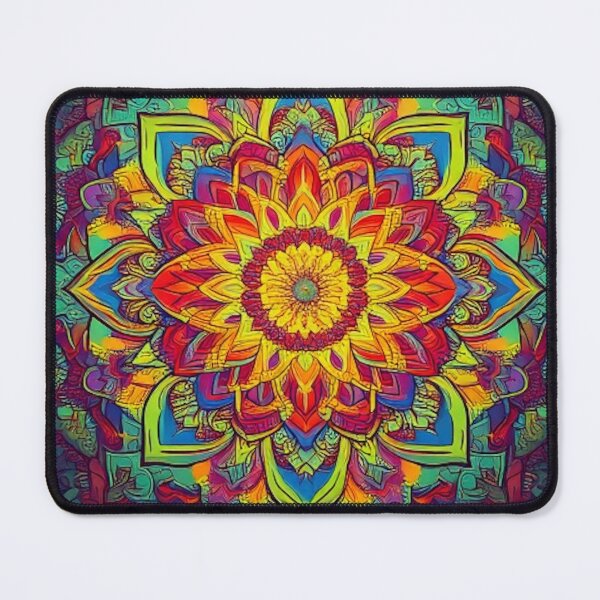 Item preview, Very Trippy Mandala Pattern – Psychedelic Yoga Art for Mindful Vibes designed and sold by CattlettArt.