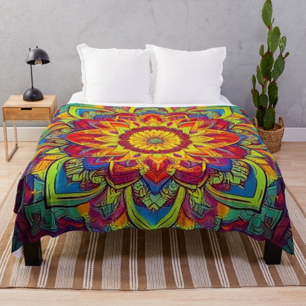 Item preview, Very Trippy Mandala Pattern – Psychedelic Yoga Art for Mindful Vibes designed and sold by CattlettArt.
