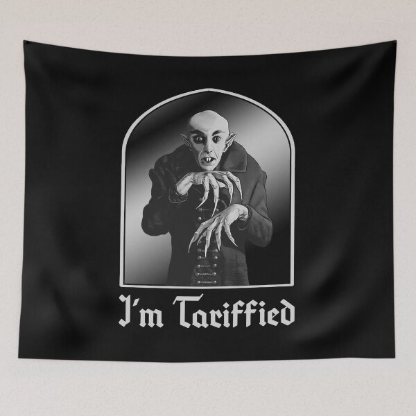 Item preview, I’m Tariffied Funny Tarriff Pun Count Orlok Nosferatu Resist Anti-Tariff  designed and sold by Bad Kitty Designz.