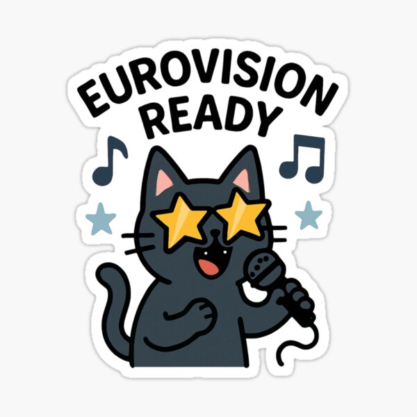 Item preview, Eurovision Ready – Singing Star Cat Design designed and sold by Lacritsa .