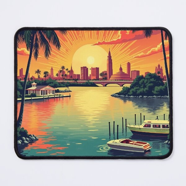 Item preview, Retro Sarasota Florida Poster | Colorful Beach City Art | Vintage Pop Art Print | Coastal Travel Wall Decor | Sunshine State Vibes designed and sold by PaintedPixels01.