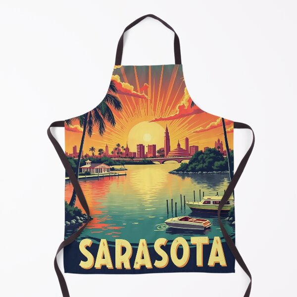 Item preview, Retro Sarasota Florida Poster | Colorful Beach City Art | Vintage Pop Art Print | Coastal Travel Wall Decor | Sunshine State Vibes designed and sold by PaintedPixels01.