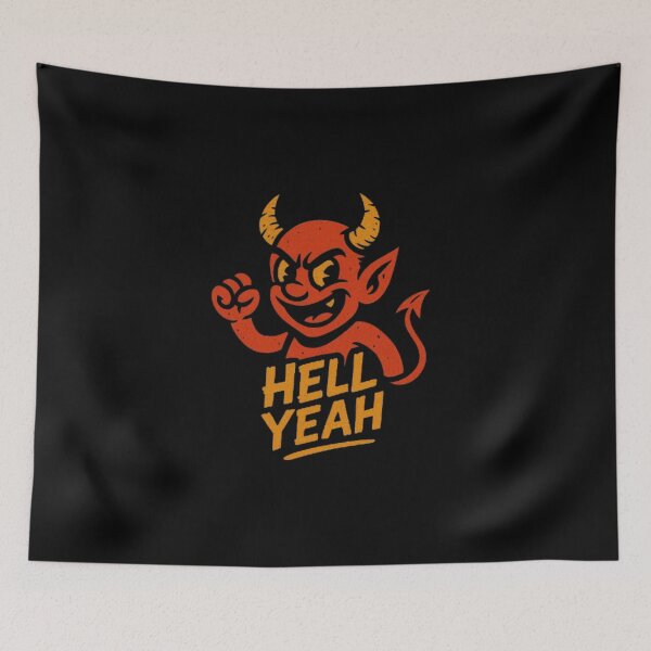 Item preview, Hell Yeah Devil – Fiery Little Demon designed and sold by BENKUNG.