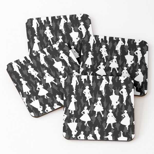 Item preview, black mid century 1950s vintage silhouette women designed and sold by Gossip Rag.