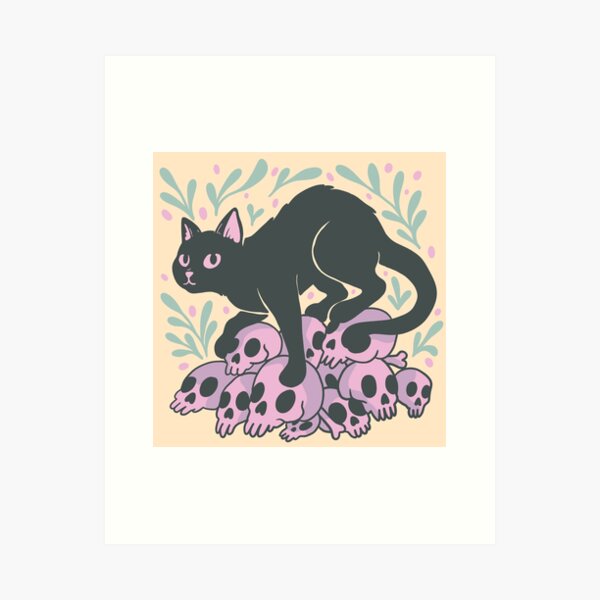 Item preview, Gato del Caos en un Trono de Calavera – Poder Gótico Pastel designed and sold by Jess.a.creates.