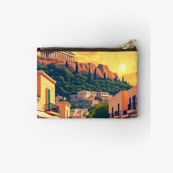 Item preview, Vibrant Athens Skyline Art | Retro Pop Art Poster | Greek Cityscape Illustration | Colorful Athens Print | Iconic Athens Landmark designed and sold by PaintedPixels01.