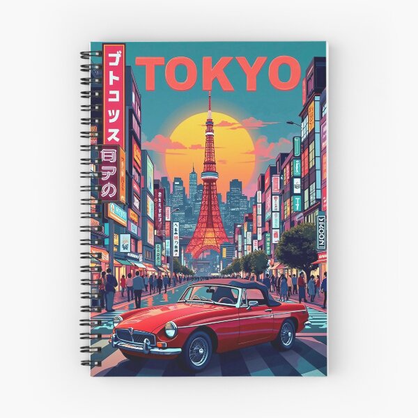 Item preview, Retro Tokyo Pop Art | Vintage Japanese City Poster | Neon Tokyo Art Print | Digital Tokyo Skyline | Bold Urban Pop Art Design designed and sold by PaintedPixels01.