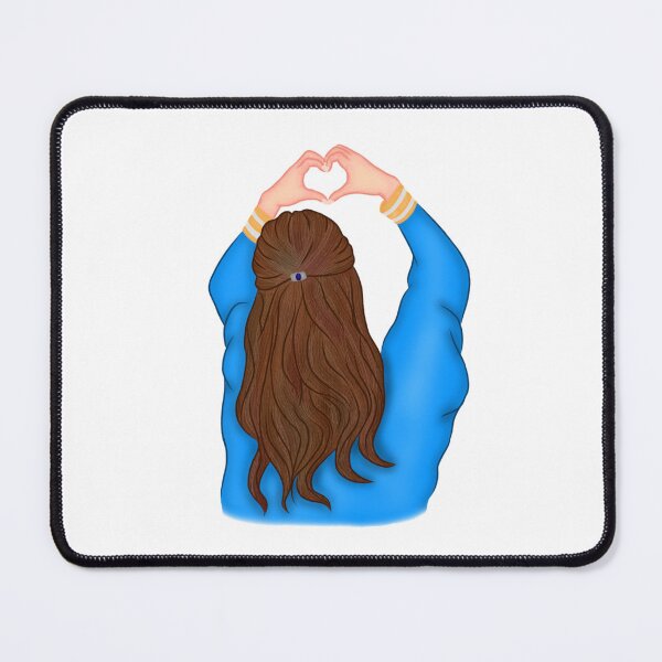 Item preview, A young girl in a graduation gowns poses in the shape of a heart. designed and sold by TRNice.