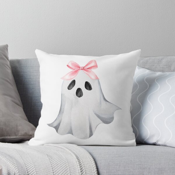 Item preview, Cute Ghost with Pink Bow – Coquette Halloween & Summerween Aesthetic designed and sold by DivinePassion.
