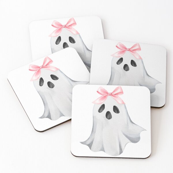 Item preview, Cute Ghost with Pink Bow – Coquette Halloween & Summerween Aesthetic designed and sold by DivinePassion.