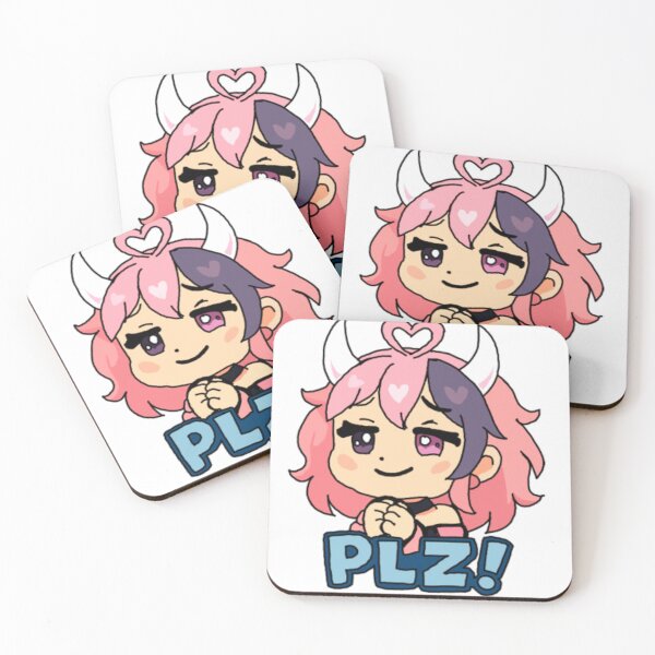 Item preview, Ironmouse Mario Party Style Sticker "PLZ" designed and sold by Fresh Oshi Pressed.