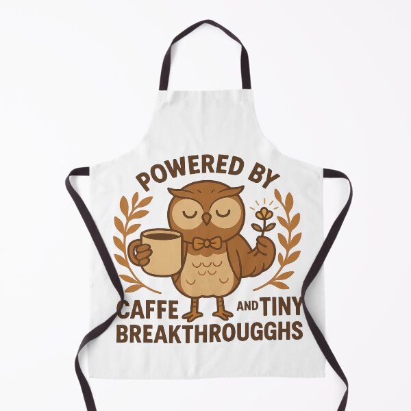 Item preview, Powered by Coffee and Tiny Breakthroughs – Wise Owl Art designed and sold by Lacritsa .