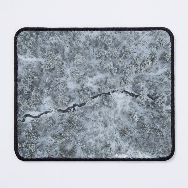 Item preview, Aerial photograph of snowy trees designed and sold by NoirBloom.