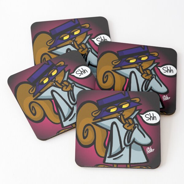 Secret Squirrel Coasters (Set of 4)