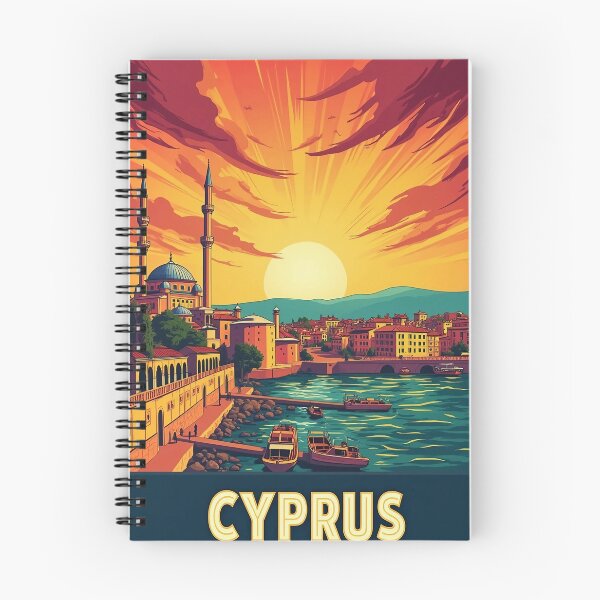 Item preview, Colorful Retro Cyprus Poster | Vintage Travel Art | Pop Art Island Design | Mediterranean Wall Decor | 80s Inspired Cyprus Print designed and sold by PaintedPixels01.
