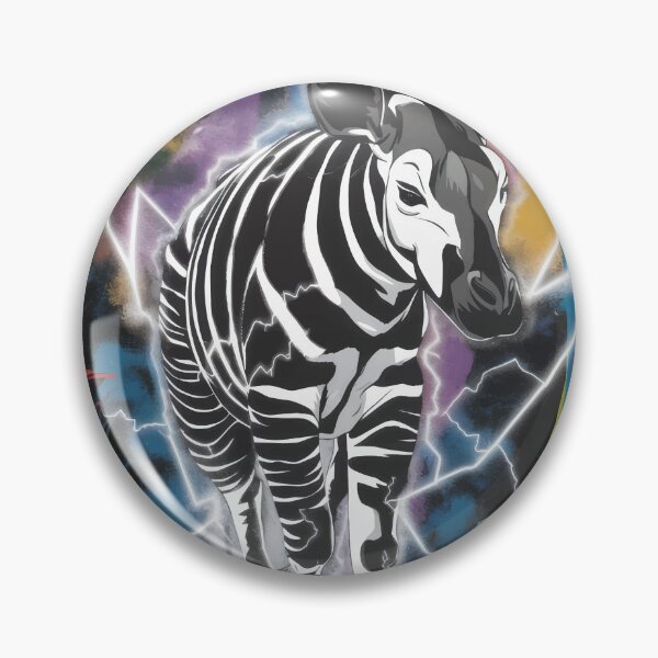 Item preview, Electric Jungle Okapi with Neon Lightning designed and sold by WildlifeInc.