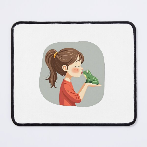 Item preview, Cute Fairytale Illustration of Girl Kissing a Frog designed and sold by Rosaliartbook.