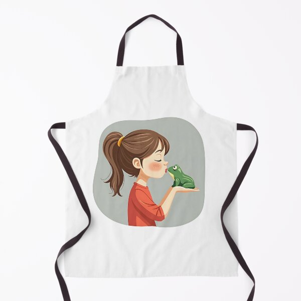 Item preview, Cute Fairytale Illustration of Girl Kissing a Frog designed and sold by Rosaliartbook.