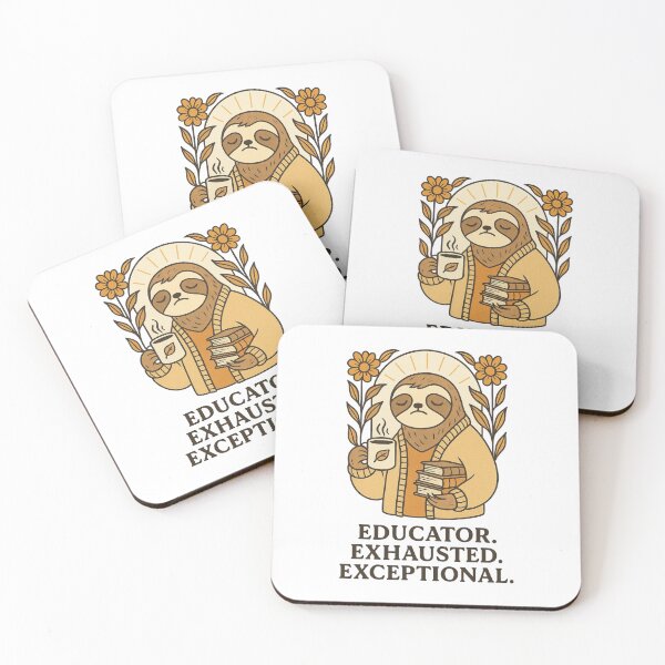 Item preview, Educator. Exhausted. Exceptional. – Cozy Sloth Teacher Design designed and sold by Lacritsa .