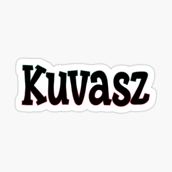 Item preview, Kuvasz Breed Name Accented with the Hungarian Flag Colors designed and sold by K9ish.