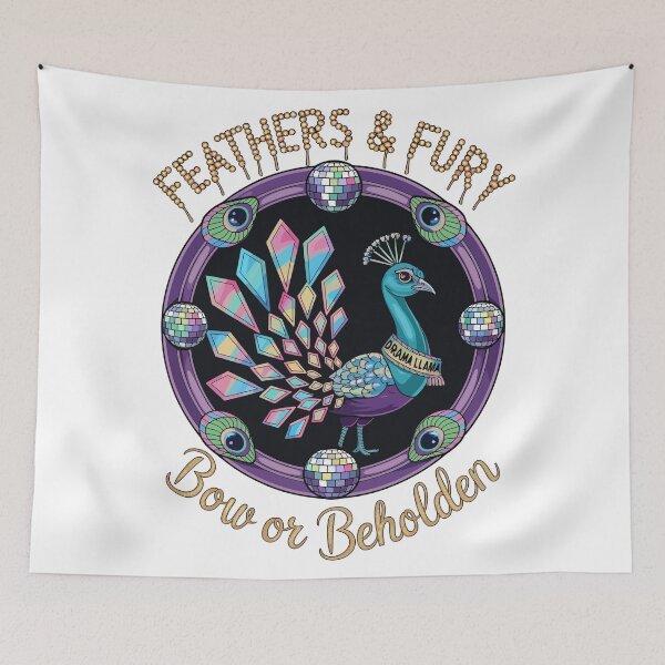 Item preview, Glam Peacock Diva Art – Feathers & Fury Statement Design designed and sold by WildlifeInc.