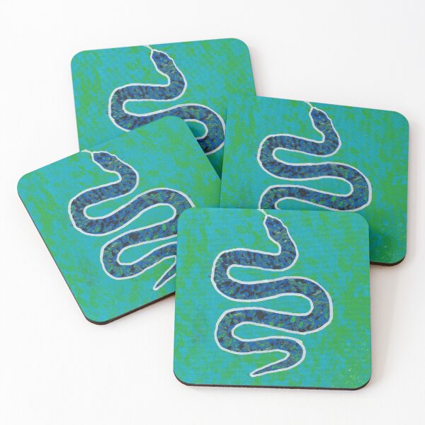Item preview, Jungle Dusk Abstract Snake designed and sold by KinderSnakeArt.