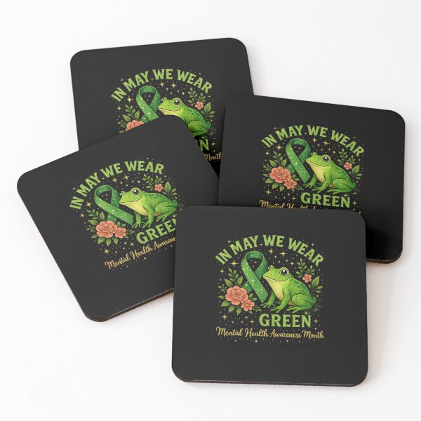 Item preview, In May We Wear Green Frog Mental Health Awareness Month designed and sold by facegm.