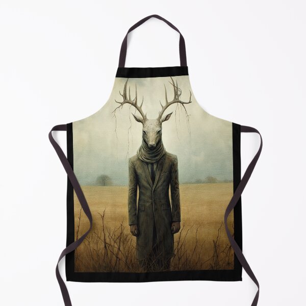 Item preview, Folk Horror Deer in Field designed and sold by WyrddandWonderful.