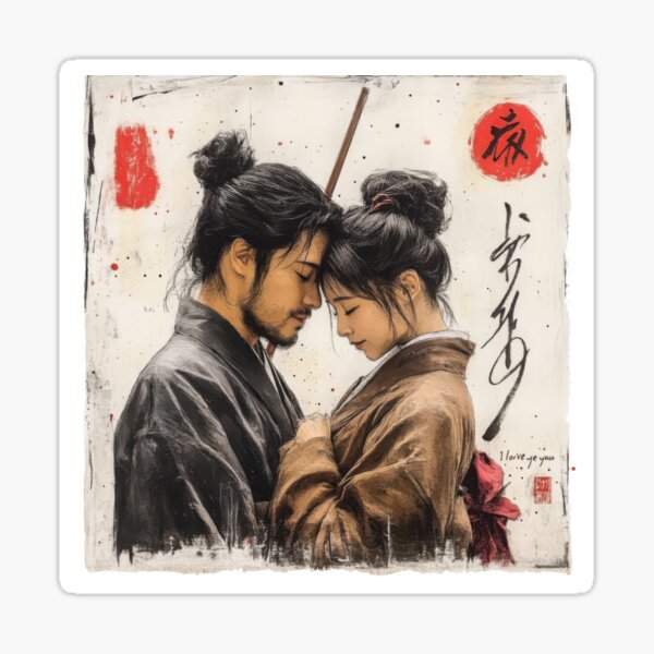 Item preview, Young Japanese Couple in Love designed and sold by FujiMemories.