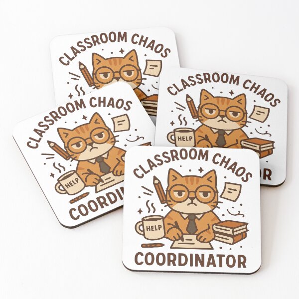 Item preview, Classroom Chaos Coordinator – Funny Cat Teacher Design designed and sold by Lacritsa .