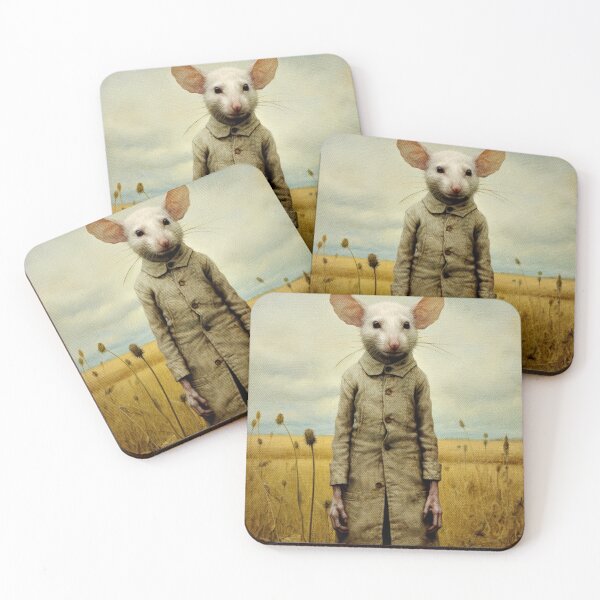 Item preview, Folk Horror Mouse in Field designed and sold by WyrddandWonderful.
