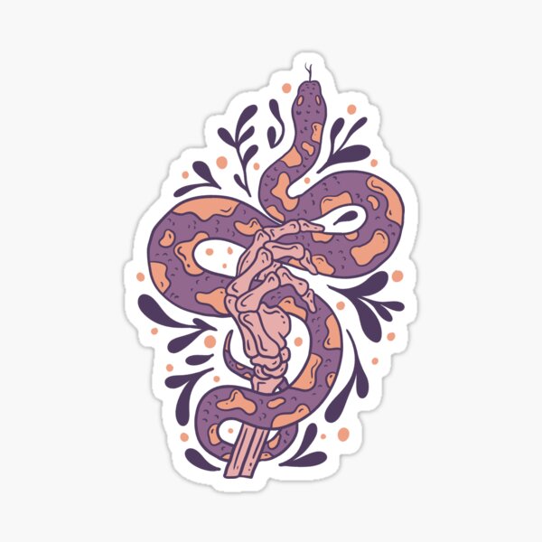Item preview, Pastel Goth Snake and Skeleton Hand  designed and sold by Jess.a.creates.