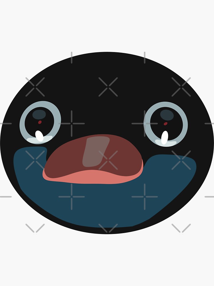 Imagen 3 de 3, Pegatina con la obra Pingu meme, diseñada y vendida por CheylaDesigns.