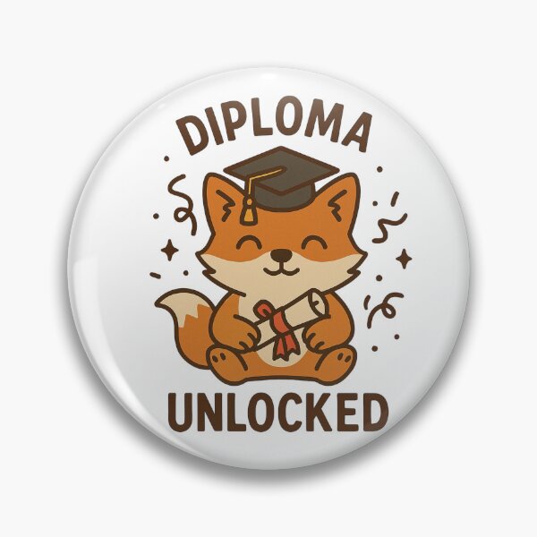 Item preview, Diploma Unlocked – Cute Graduation Fox Design designed and sold by Lacritsa .