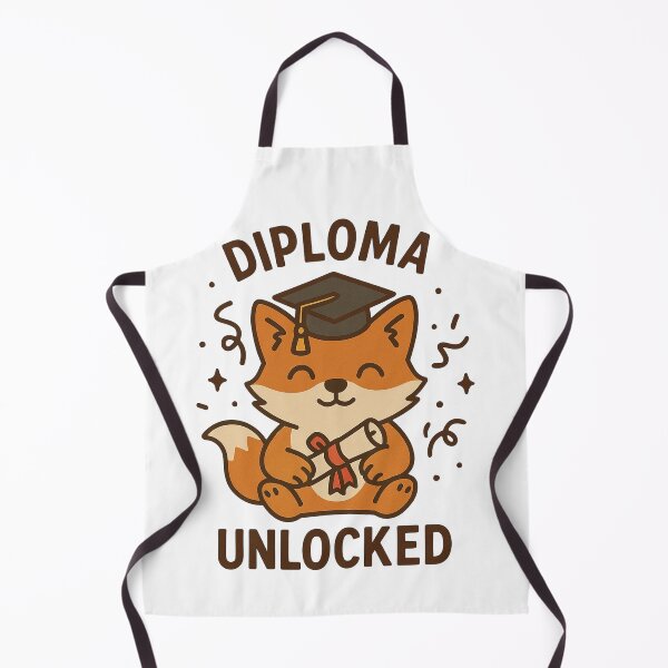 Item preview, Diploma Unlocked – Cute Graduation Fox Design designed and sold by Lacritsa .