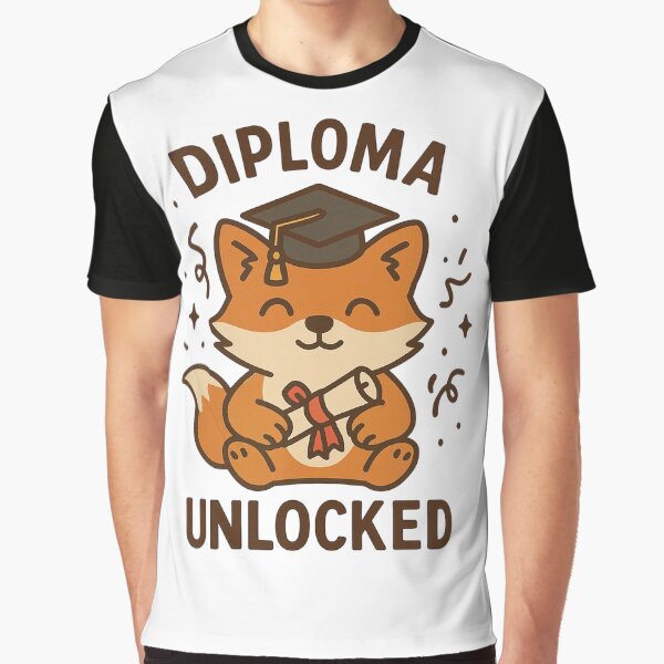 Artikel-Vorschau von Diploma Unlocked – Niedliches Abschluss-Fuchs-Design, designt und verkauft von Lacritsa .