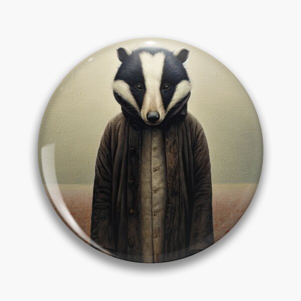 Item preview, Folk Horror Badger in a Field designed and sold by WyrddandWonderful.