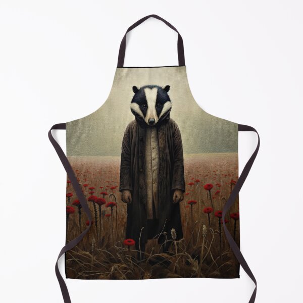 Item preview, Folk Horror Badger in a Field designed and sold by WyrddandWonderful.