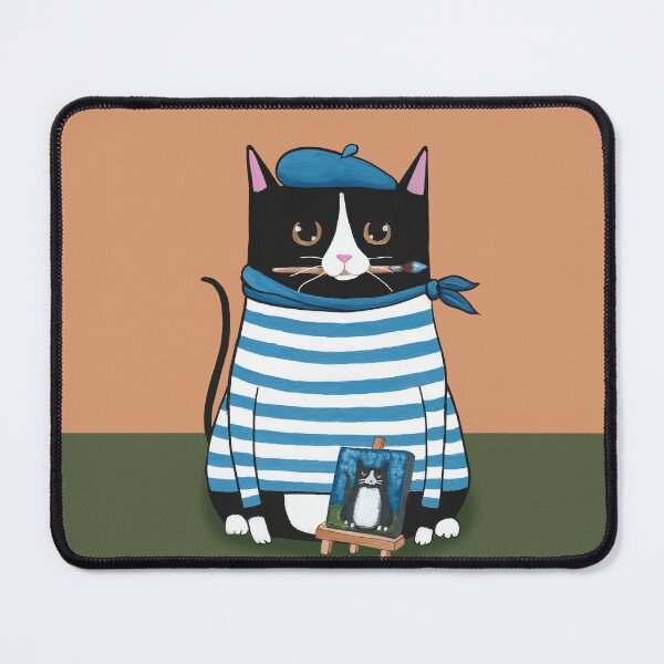 Item preview, Pierre The French Artist Cat designed and sold by KilkennyCat Art.